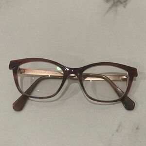 Women's Burgundy Cat-Eye Eyeglasses with Subtle Gradient